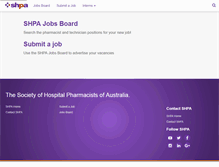 Tablet Screenshot of careers.shpa.org.au